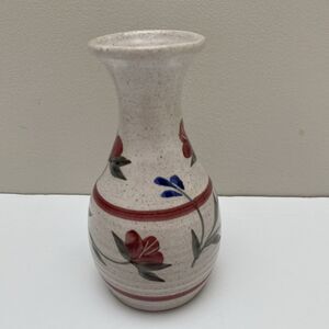 Vintage Granite Lake Studio Art Pottery  Floral Vase Pink Flowers New Hampshire